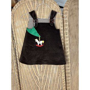 Vintage Girls Dress Thee & Me Rocking Horse 4T reversible